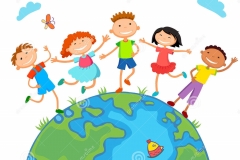 globe-kids-children-earth-day-vector-international-friendship-illustration-diverse-holding-hands-jumping-78415337